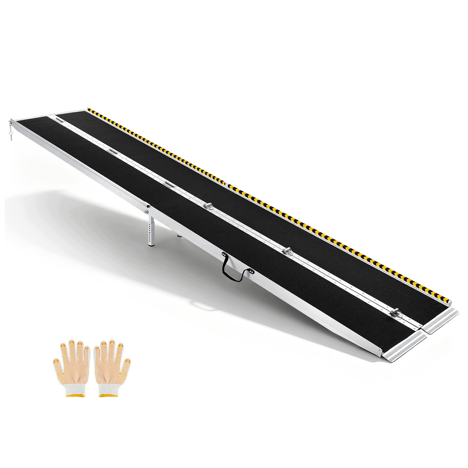Aluminum Threshold Ramp Folding 364x73,5CM Load Capacity 362,9KG Anti Slip Brand SucceBuy