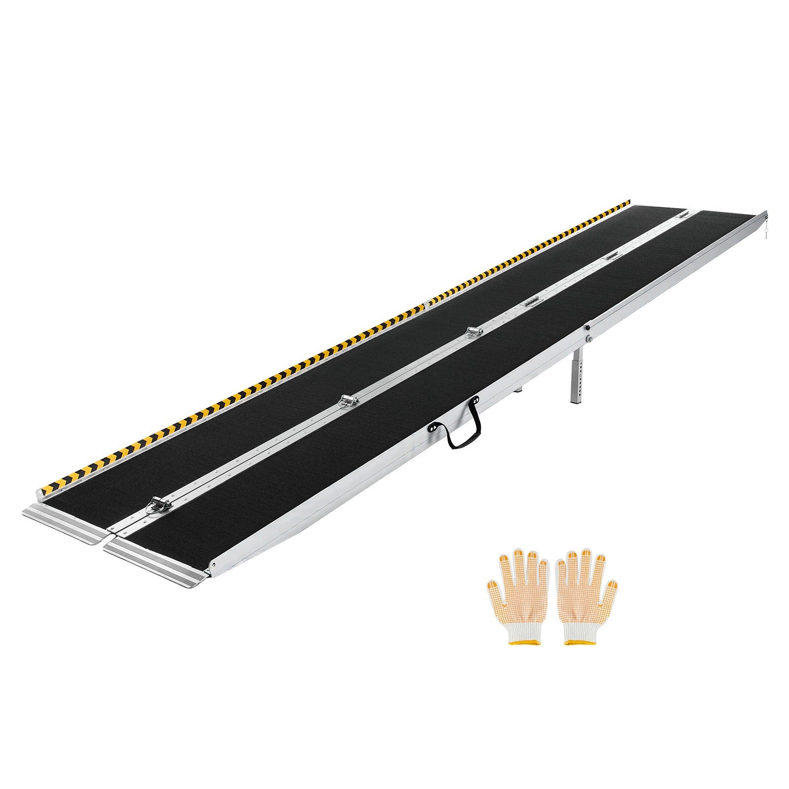 Aluminum Threshold Ramp Folding 364x73,5CM Load Capacity 362,9KG Anti Slip