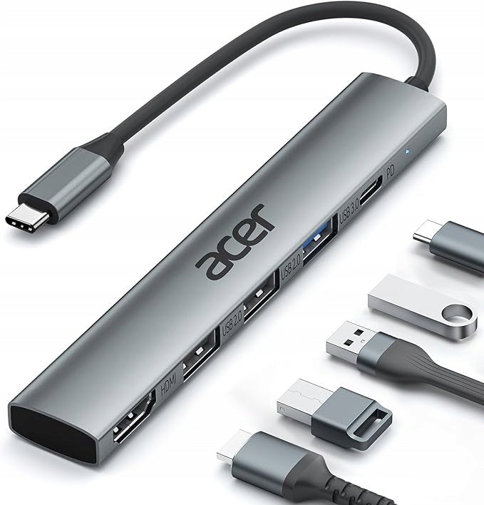 Aluminum acer Hub USB C Multiport Adapter Compatible with MacBook