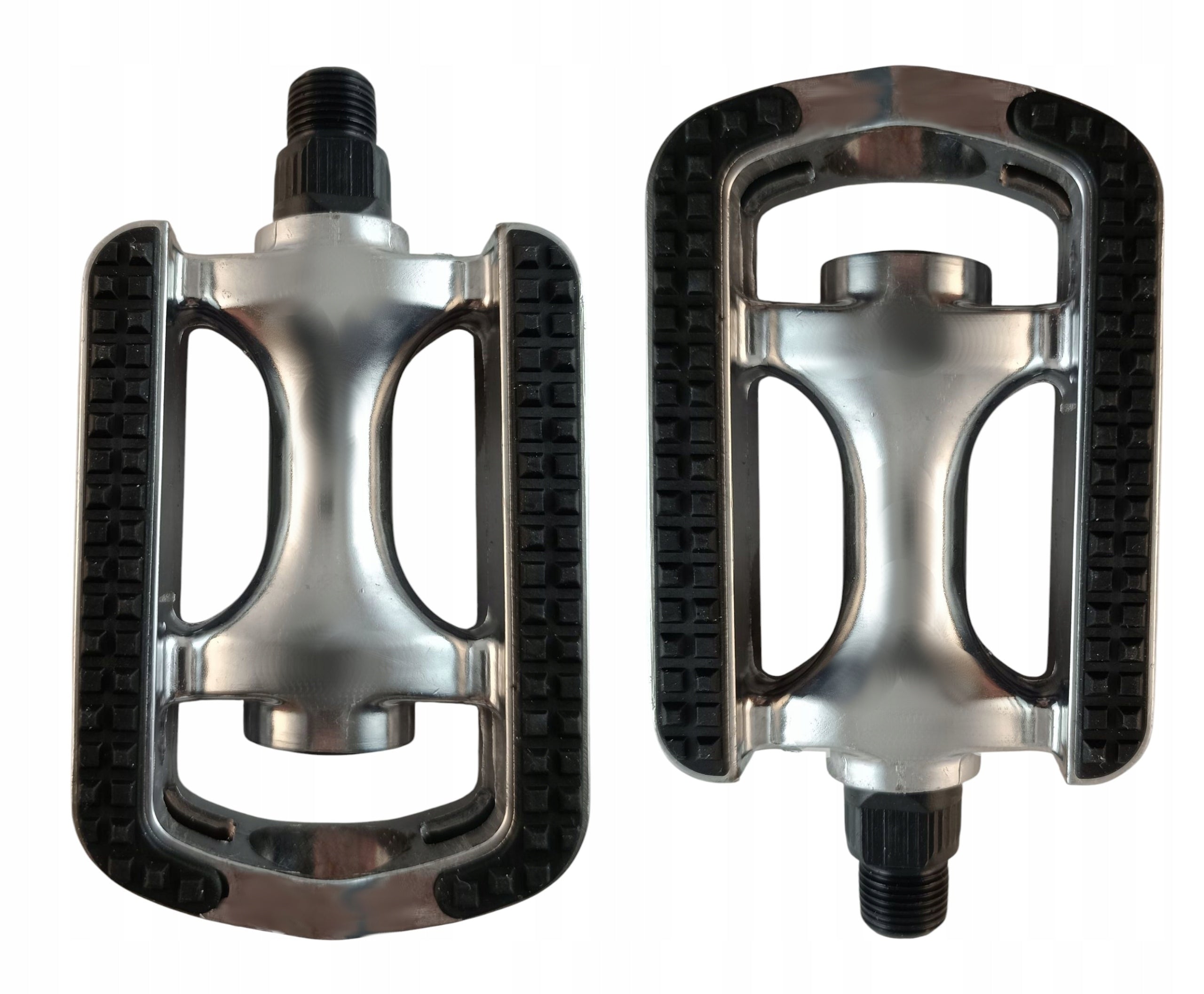 Aluminum bicycle pedals with reflectors on MTB bearings trekking light set