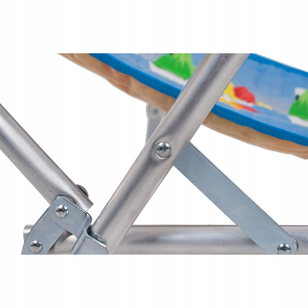 Aluminum sunbed for garden balcony terrace beach folding 120kg Kind sunbed