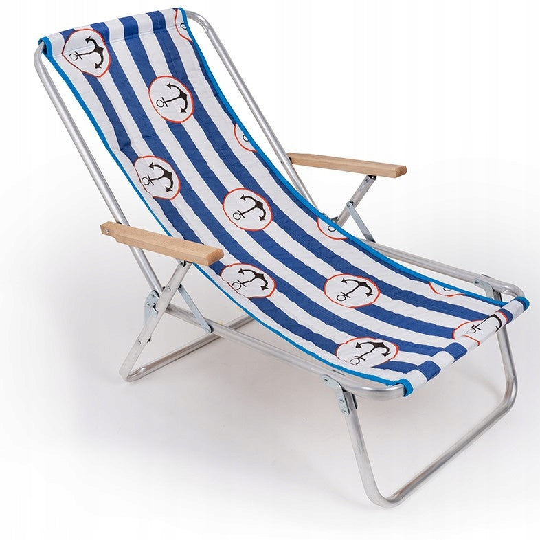 Aluminum sunbed for garden balcony terrace beach folding 120kg