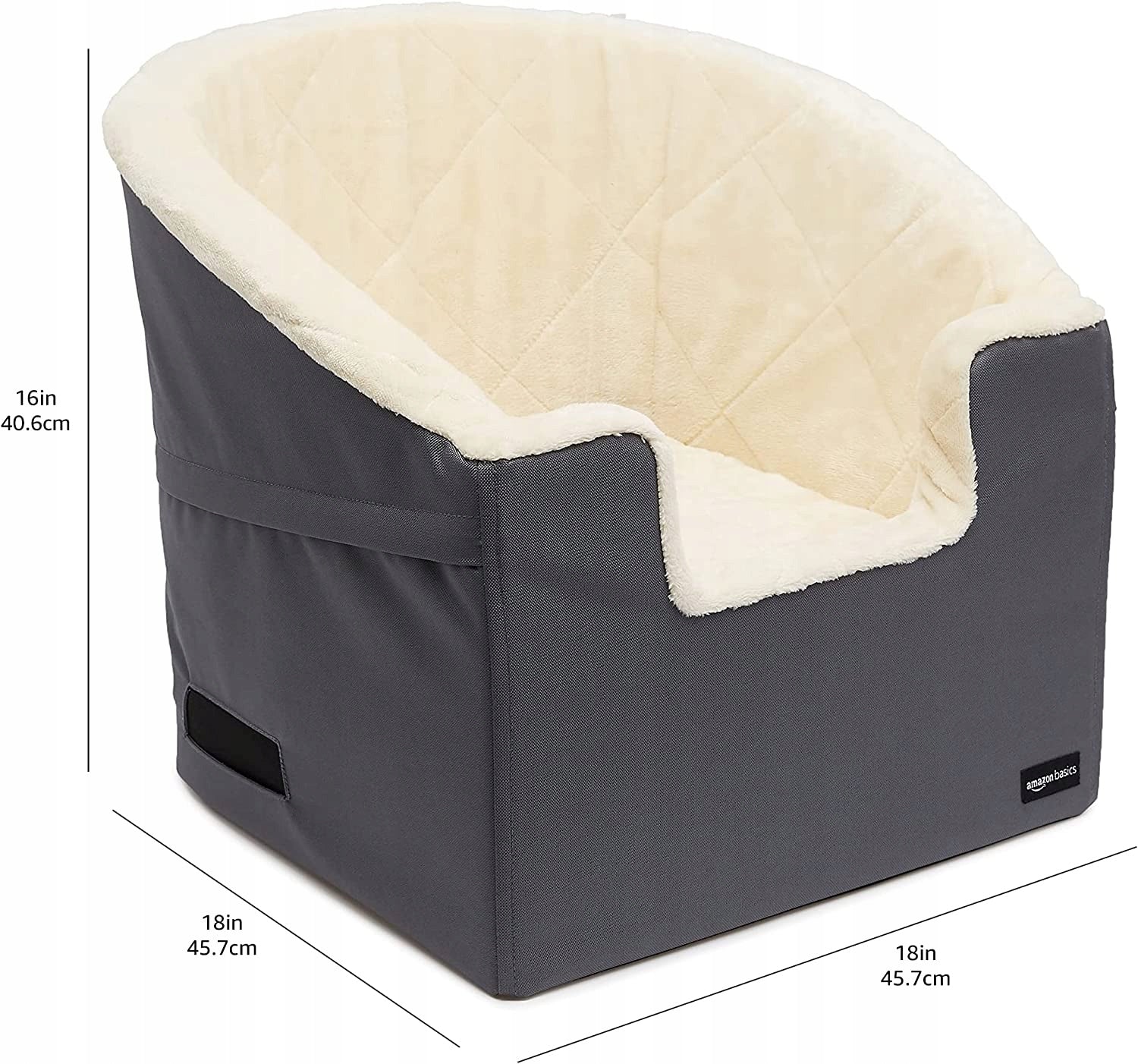 Amazon Basics, Elevated Car Seat, Seat, pouf, for Dog Product height 40.6 cm
