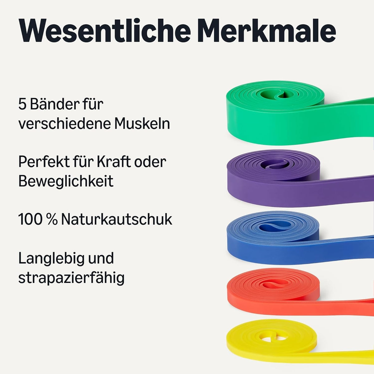 Amazon Basics Exercise Rubber Set 5 Pieces Brand Amazon