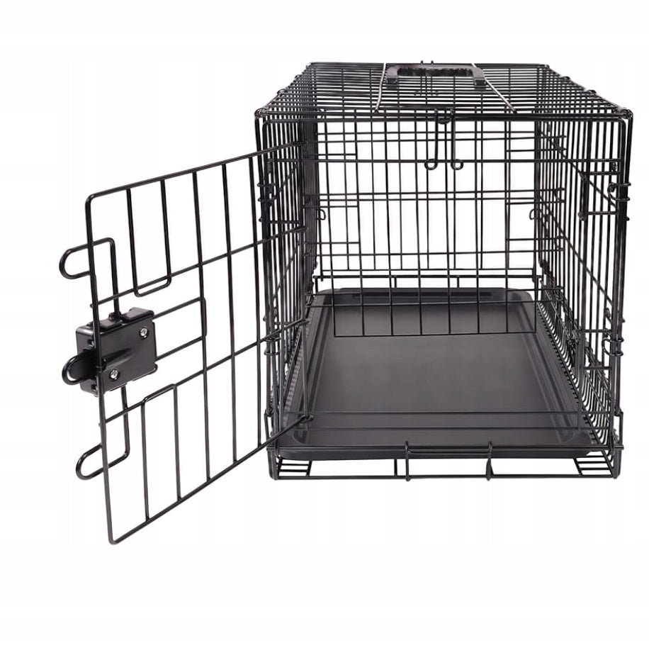 Amazon Basics Folding Metal Dog Cage Small Dogs 56x33x41 cm Black Packaging status original