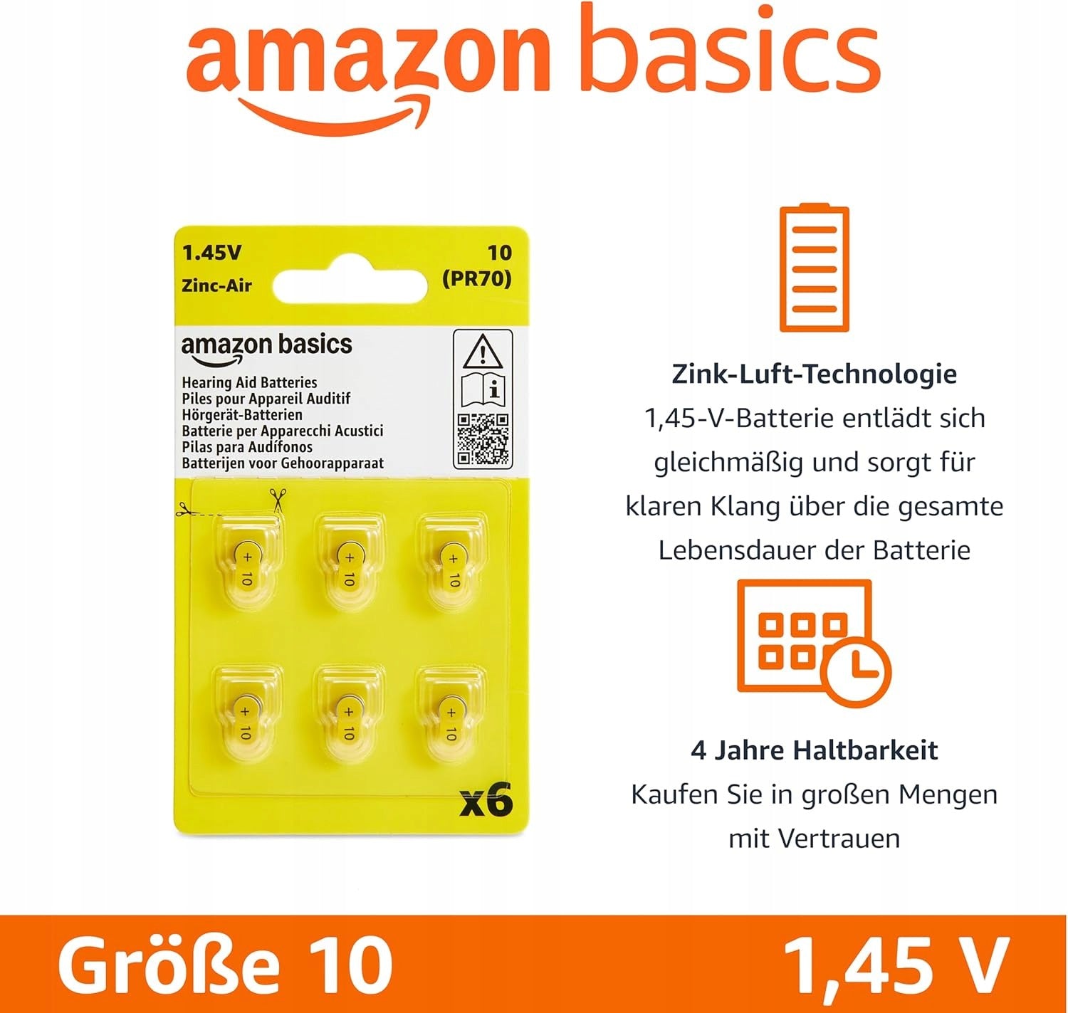 Amazon Basics Hearing Aid Batteries Size 10 60 Pieces Brand no brand