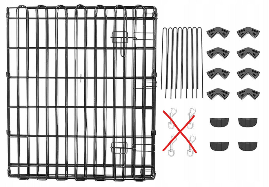 Amazon Basics dog playpen 76cm metal black 8 panels with door Brand Amazon