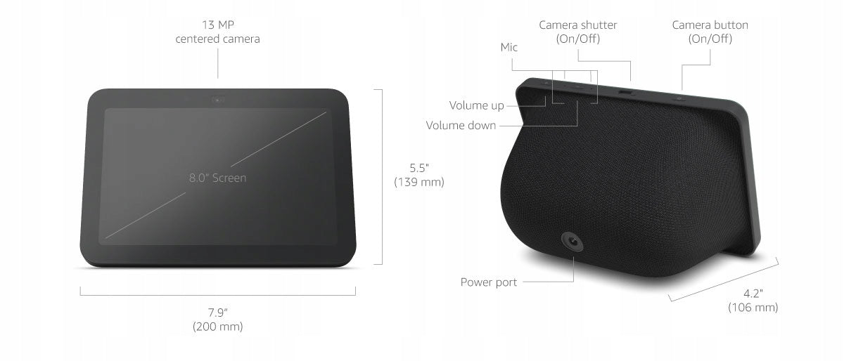 Amazon ECHO Show 8 3th Gen Smart Speaker with 30W Black Screen Manufacturer code B0BLS3B3QL