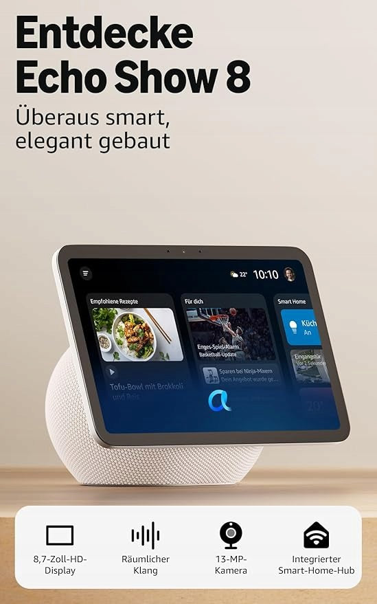 Amazon Echo Show 11 (nejnovější generace), živý Full-HD 11" Glacier White Packaging status original