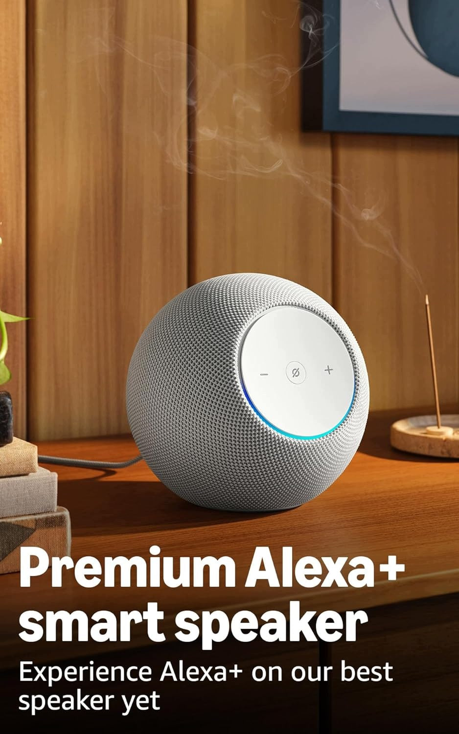 Amazon Echo Studio s prostorovým zvukem a Dolby Atmos, Alexa+, bílá Packaging status original