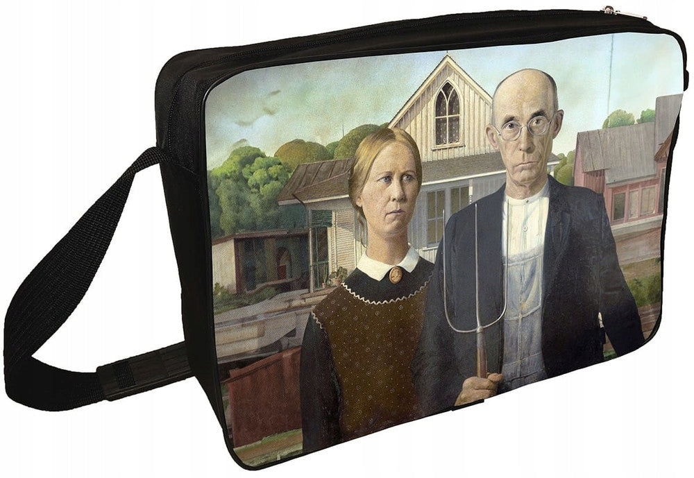 American Gothic Grant Wood Shoulder Bag Packaging status original
