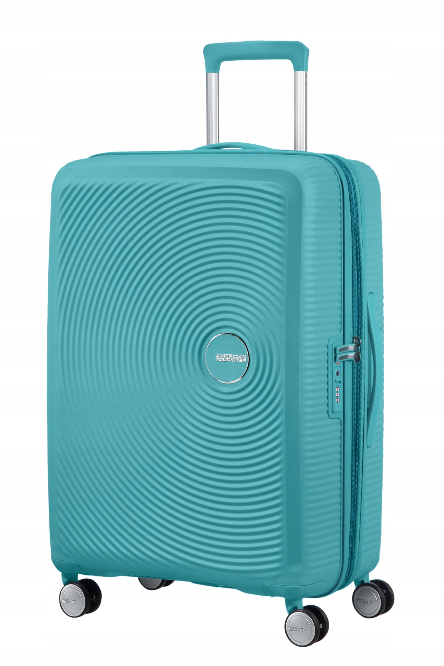 Mittlerer Koffer American Tourister Soundbox Turquise Tonic M, grün 