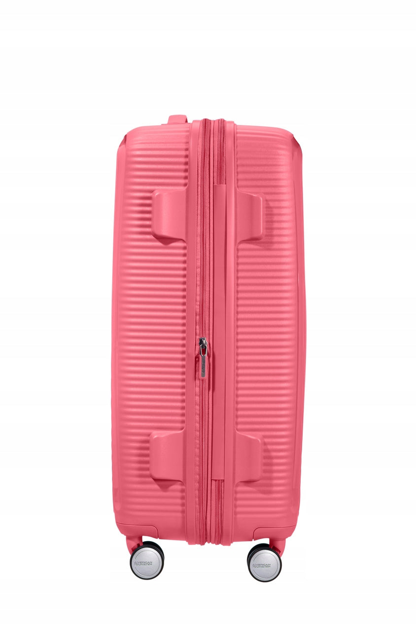 American Tourister Soundbox Suitcase Medium Hard 67cm Widened Pink Height 67 cm