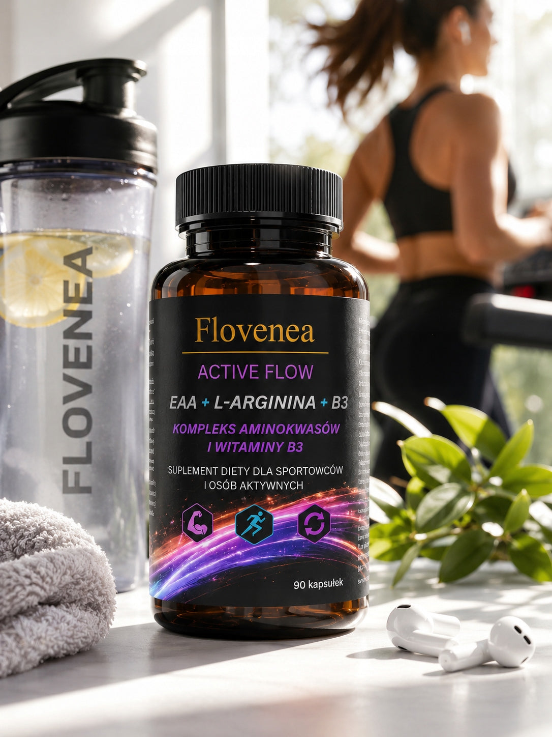 Amino acids EAA L-arginine Niacin KETO MUSCLES REGENERATION 90 kaps Flovenea Packaging status original