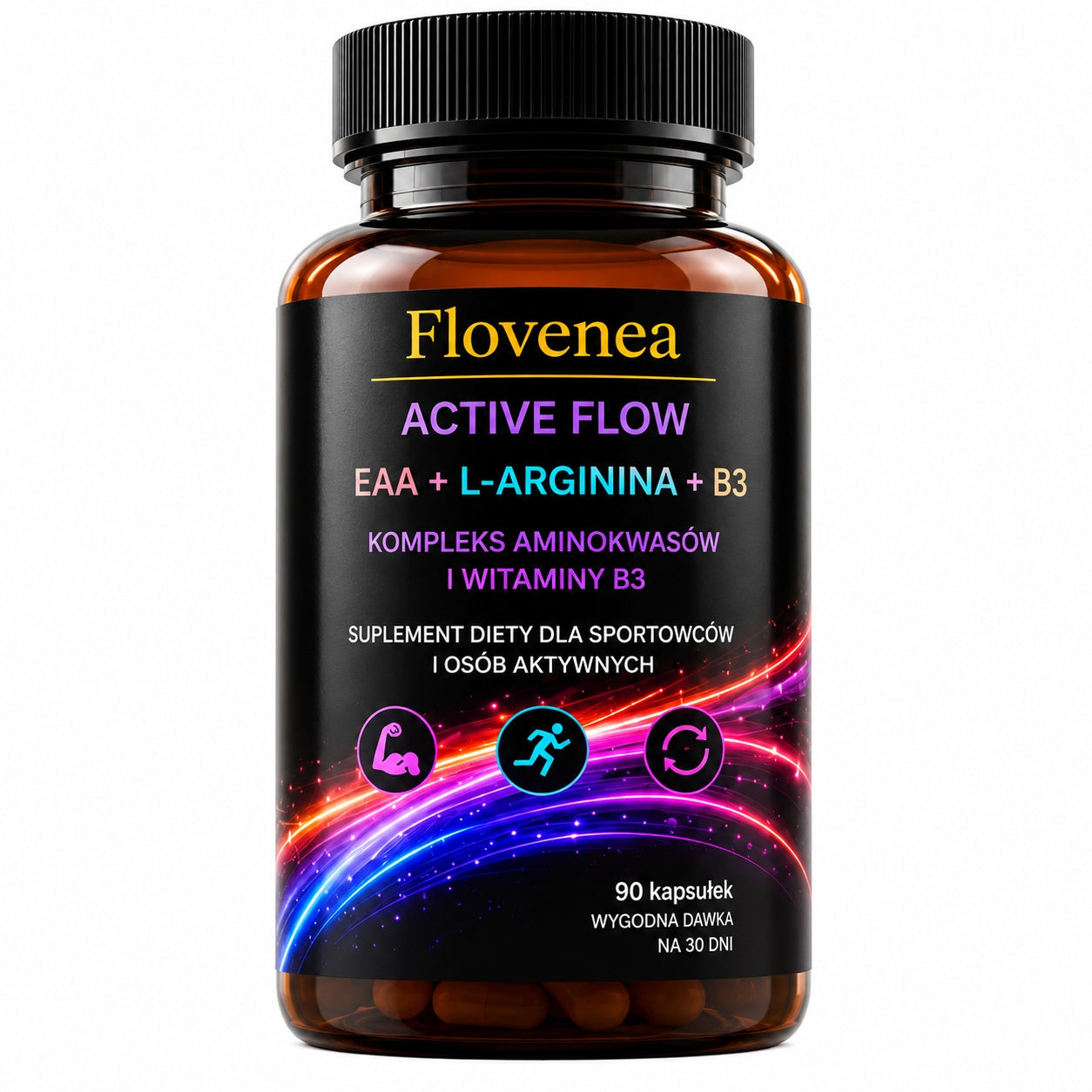Amino acids EAA L-arginine Niacin KETO MUSCLES REGENERATION 90 kaps Flovenea