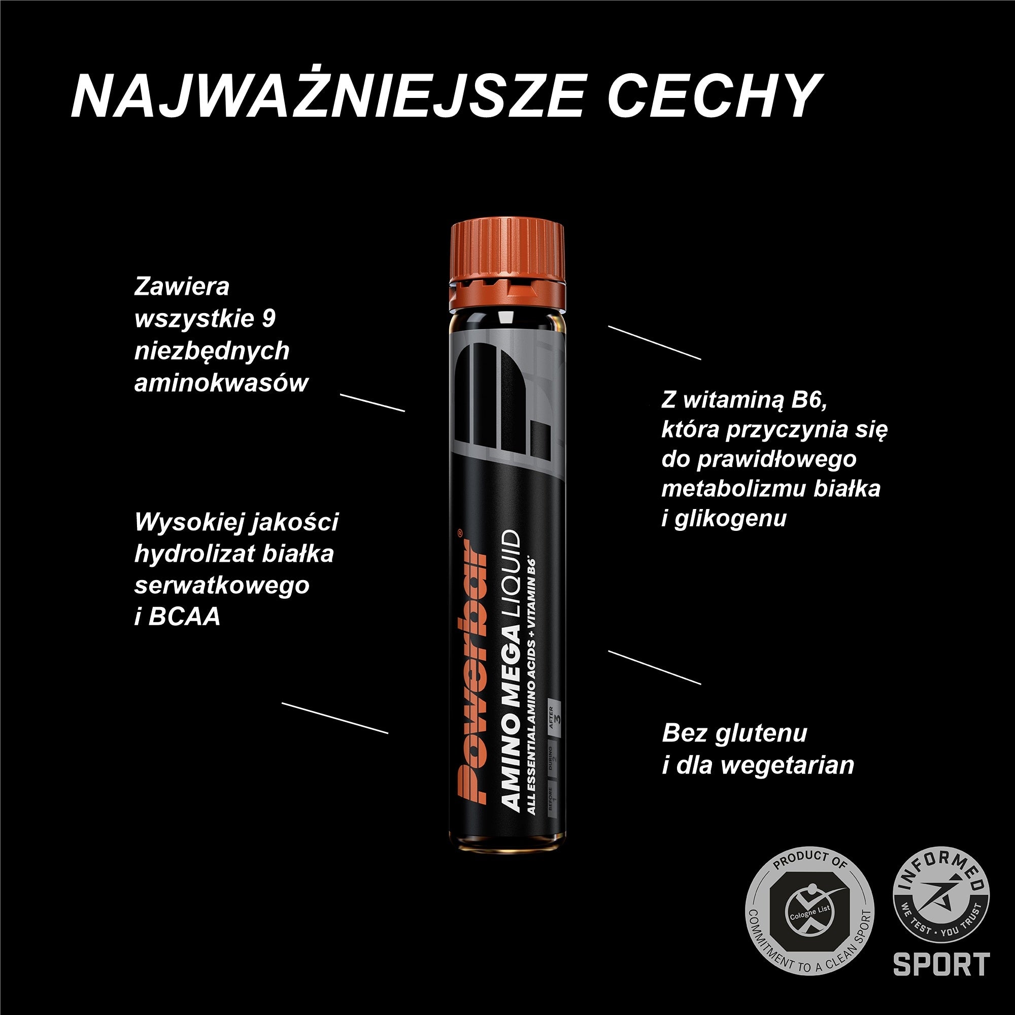 Amino acids PowerBar Natural 25 ml exogenous EAA for regeneration for training Expiration date at least 3 months from the date of purchase