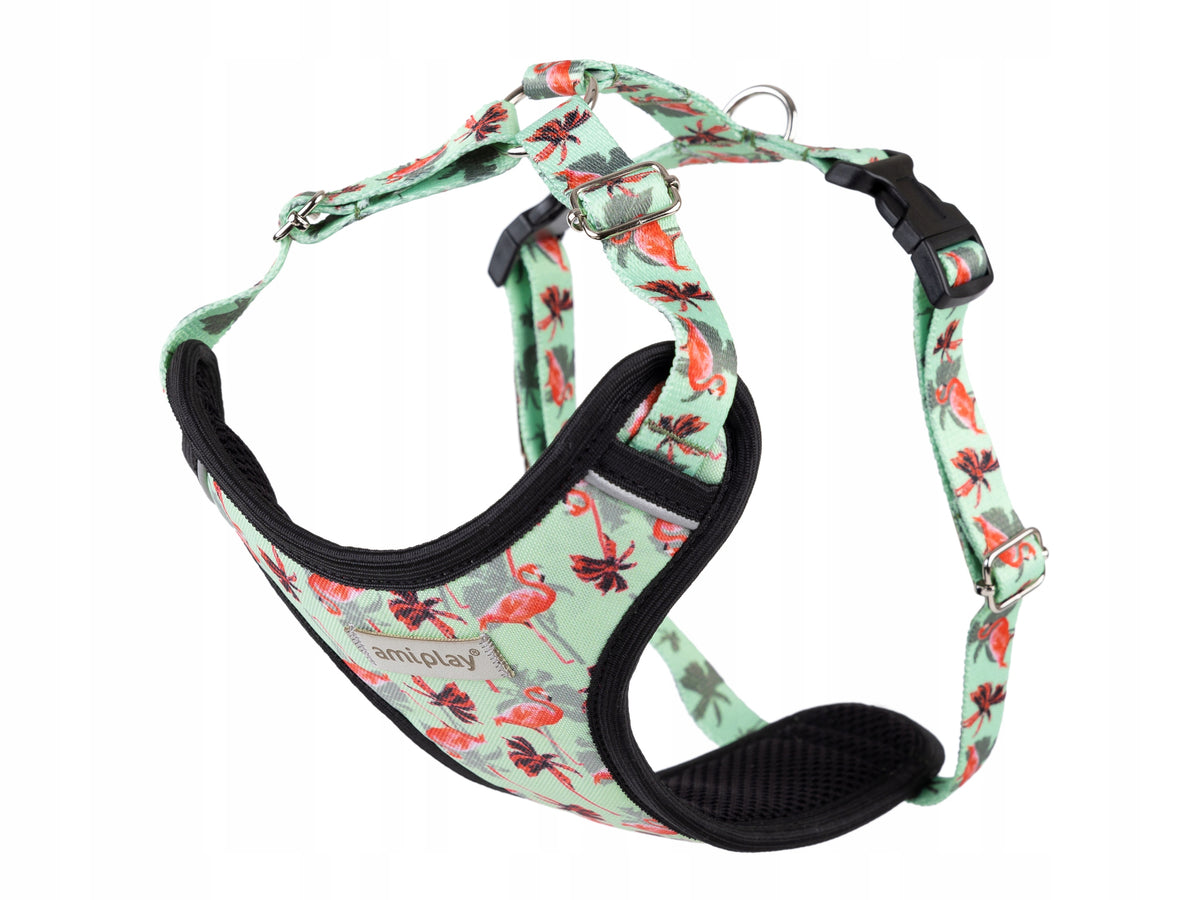 Amiplay Adjustable Harness Discovery BeHappy M Flamingo