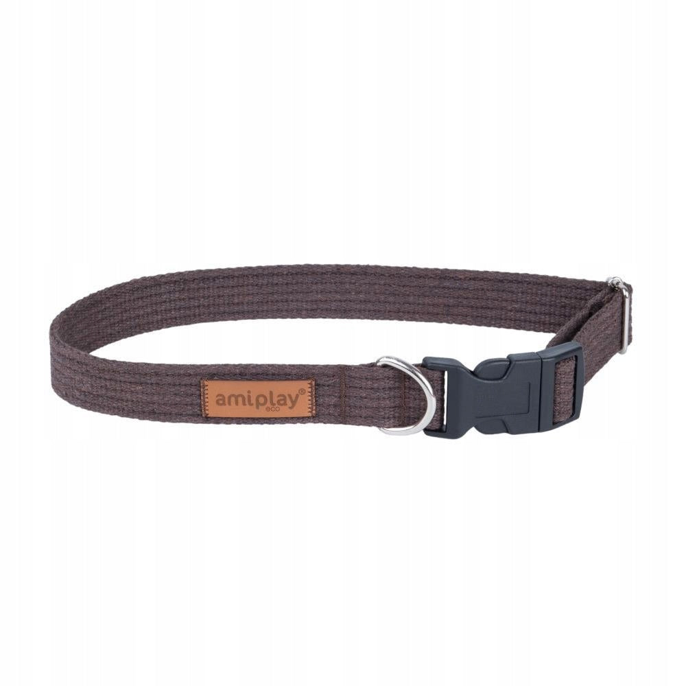 Amiplay Cotton - adjustable collar brown size XL