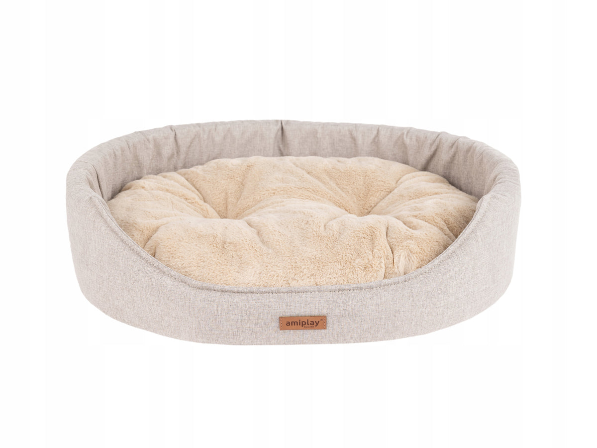 Amiplay Oval Bed Como M Beige