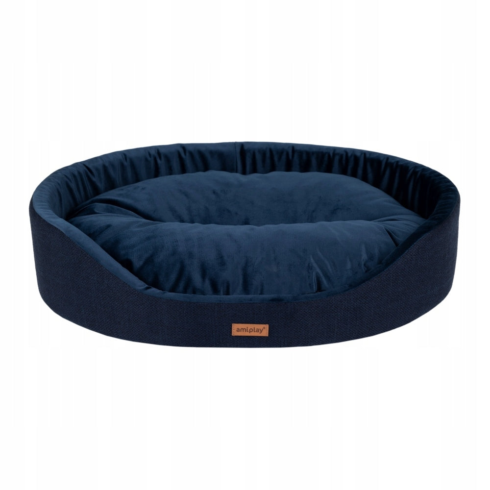 Amiplay Siena - navy blue oval bed, size XL