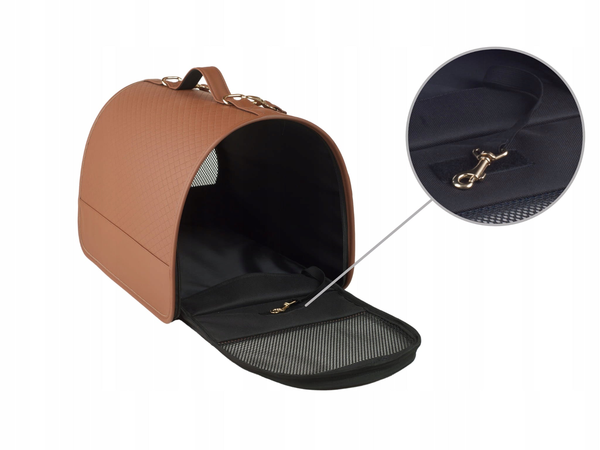 Amiplay Transport BAG New York M Brown Elegant ala Leather Product height 26 cm