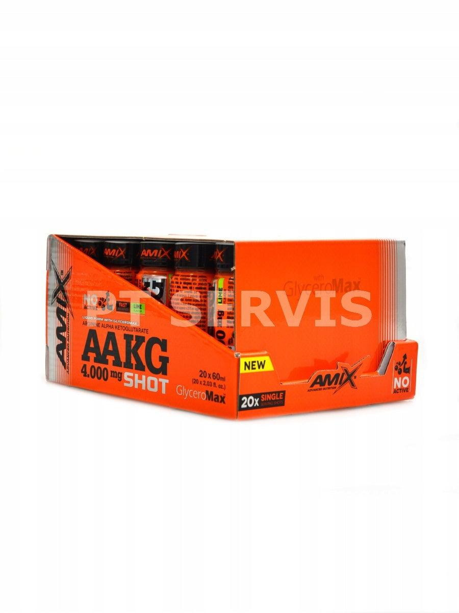 Amix AAKG Shot 4000mg - 60ml BOX Lime Packaging status original