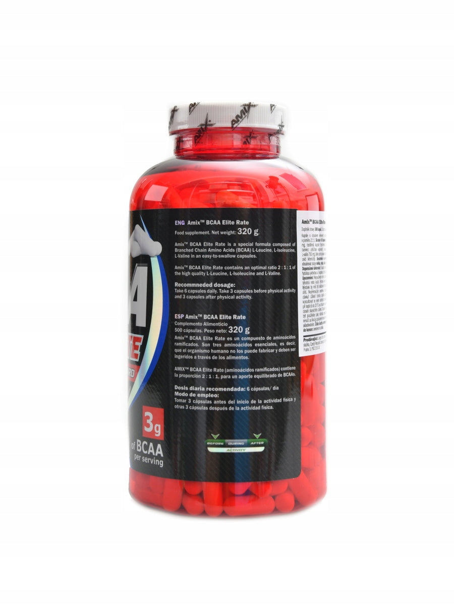 Amix BCAA Elite rate 500 kapslí Packaging status original