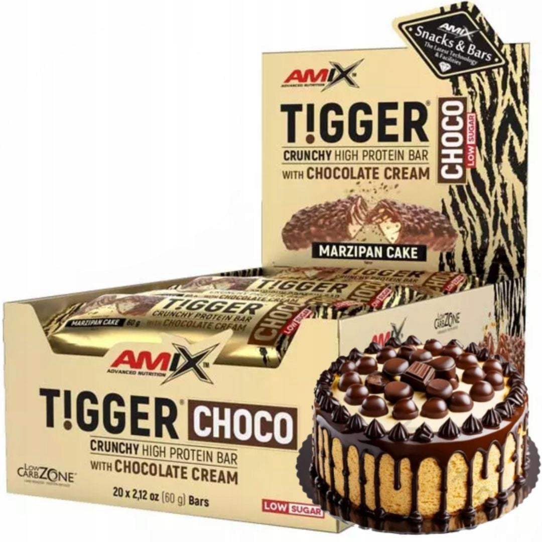 Amix Bar Tigger 60g Energy protein supplement wpc marzipan