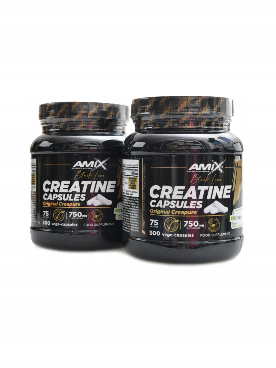Amix Black line Creatine creapure 2 x 300 kapslí DUOPACK