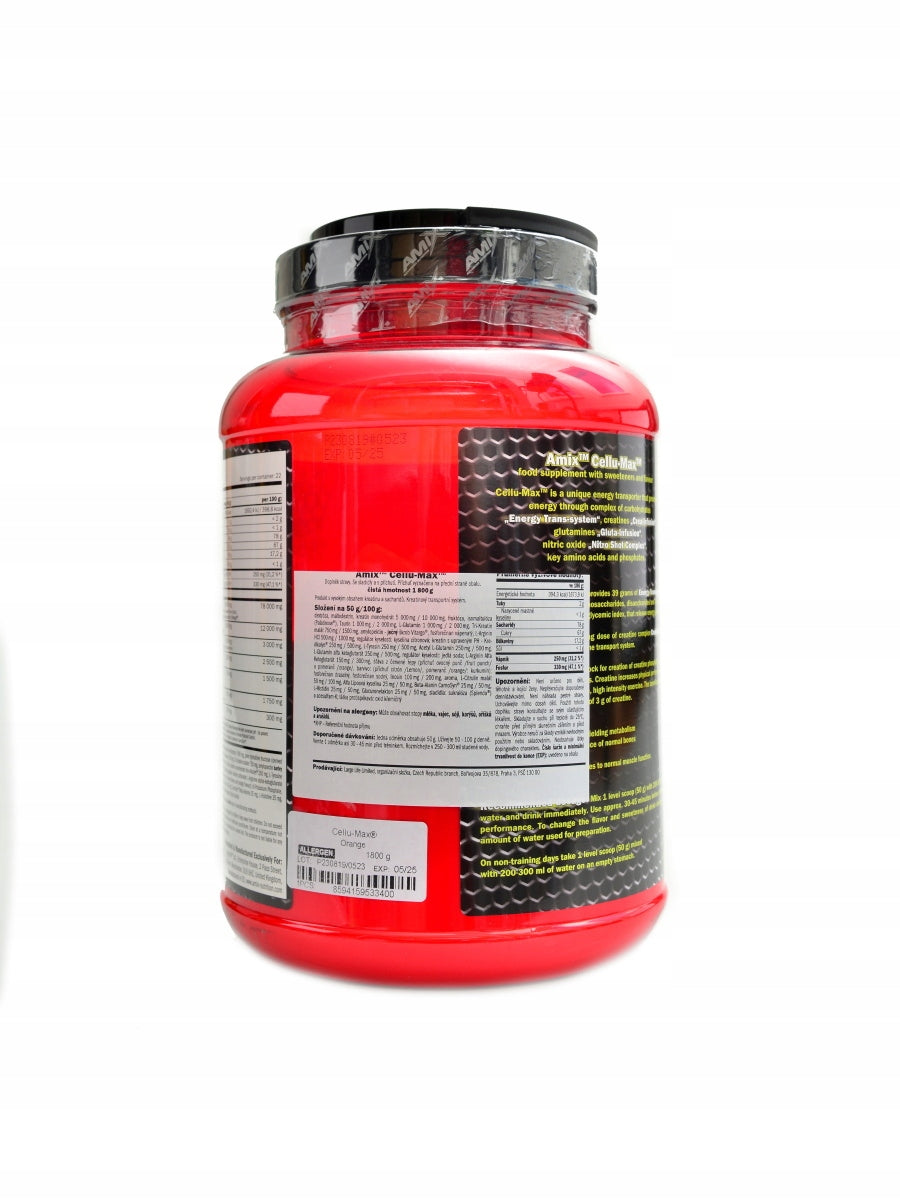 Amix Cellu max Nitro Shot 1800 g pomeranč Expiration date at least six months from the date of purchase