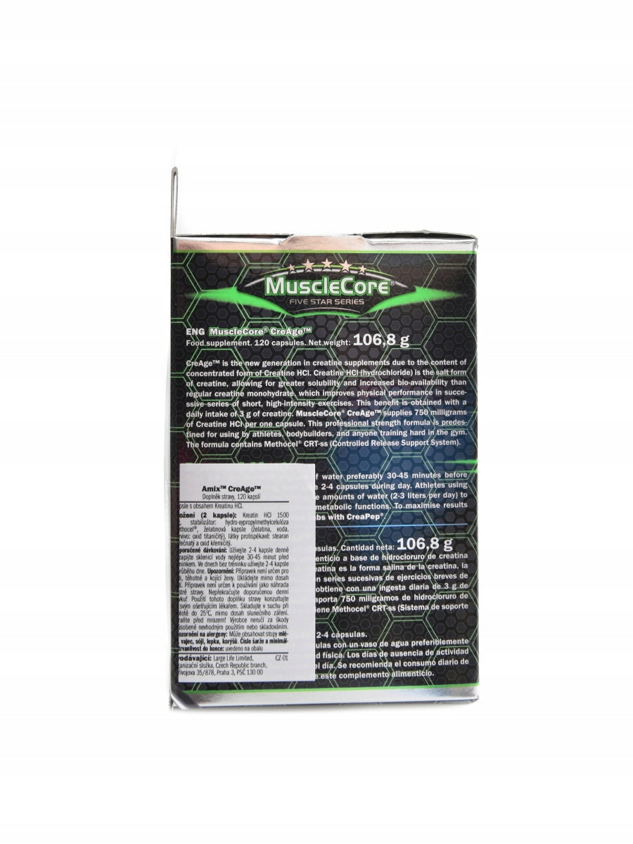 Amix CreAge Creatine HCL 2 x 120 kapslí DUOPACK Expiration date at least six months from the date of purchase