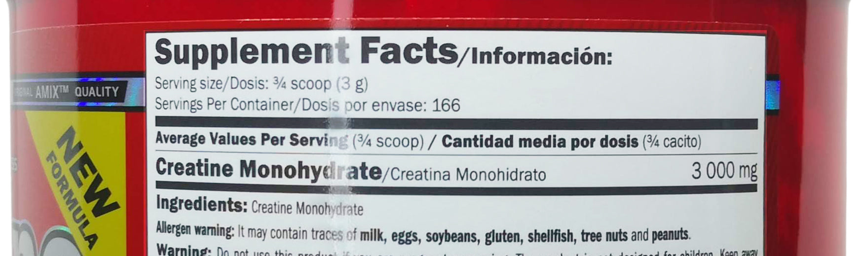 Amix Creatine Monohydrate Creatine Monochydrate 1000g 1kg Medical device no
