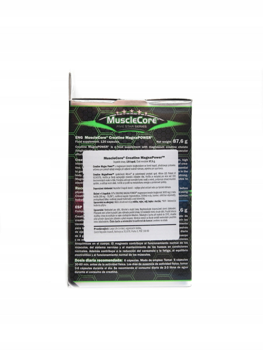 Amix Creatine magna power 120 kapslí Expiration date at least six months from the date of purchase