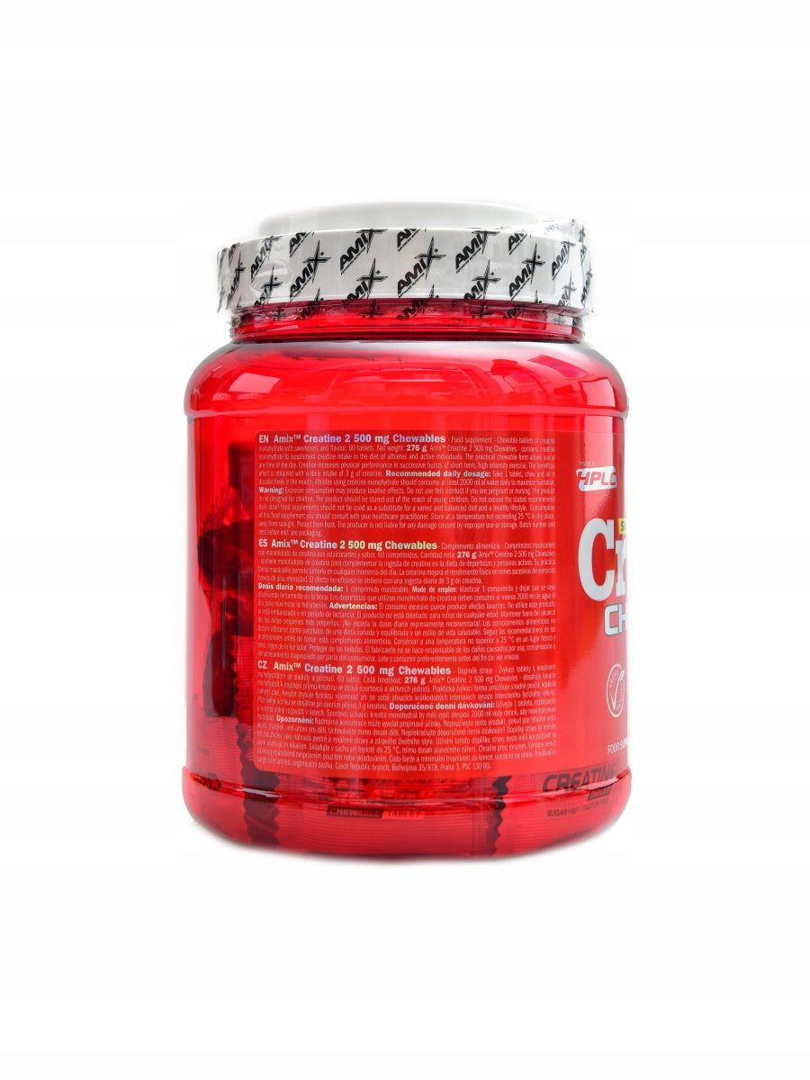 Amix Creatine monohydrate 2500mg chewable tabs zero sugar 60 tbl Expiration date at least six months from the date of purchase