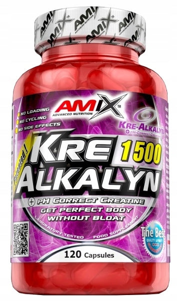 Amix Kre Alkalyn 1500 Creatine 120caps Creatine Buffered Monohydrate Packaging status original