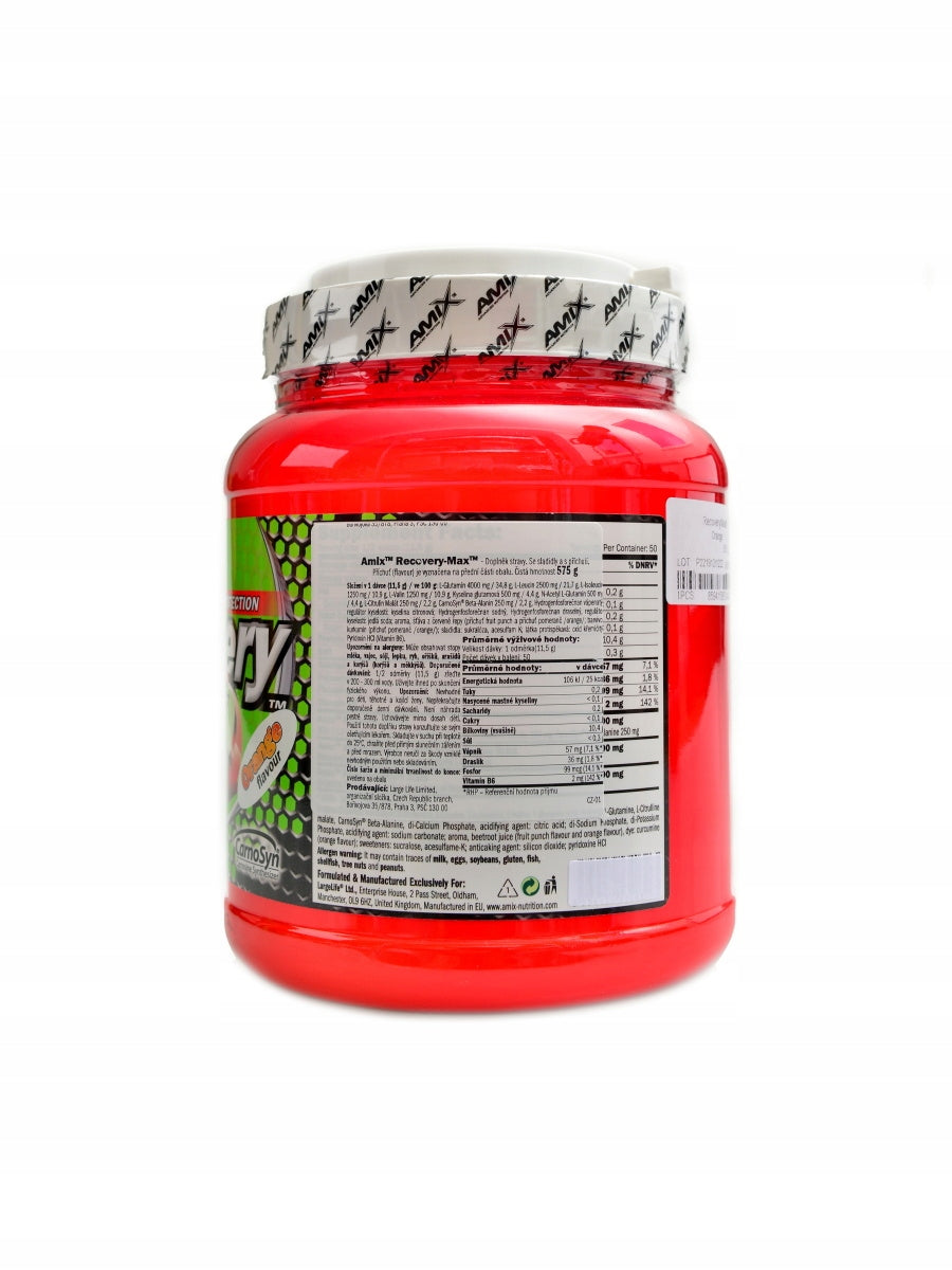Amix Recovery Max 575 g pomeranč Expiration date at least six months from the date of purchase