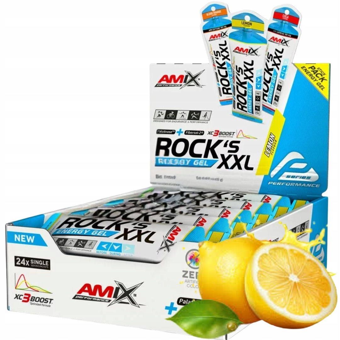 Amix Rocks Energy Gel XXL 65 ml taste lemon energy gel ironmen carbons