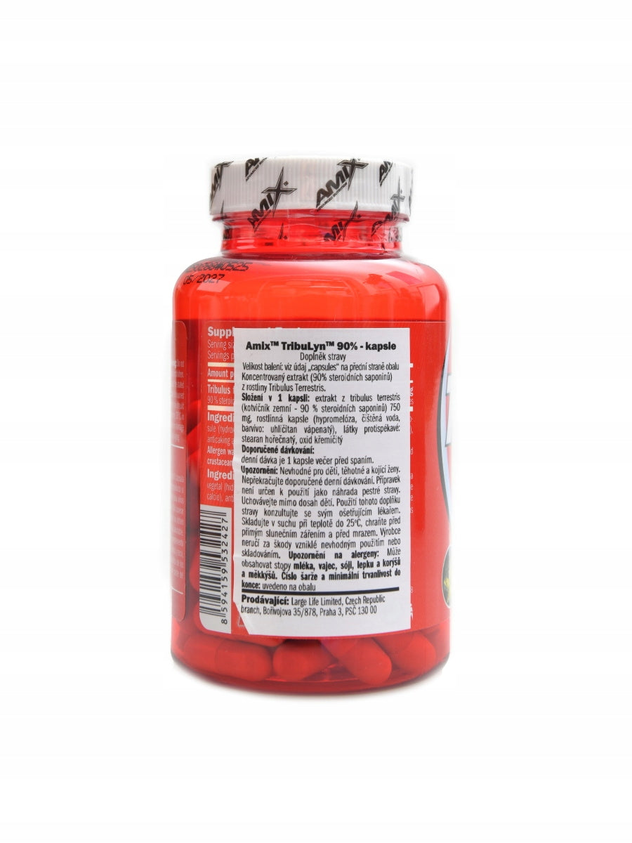 Amix Tribulyn Max 90 kapslí 90% saponins Expiration date at least six months from the date of purchase