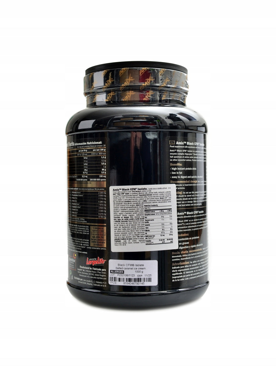 Amix nutrition Black line Black CFM isolate 1000 g iced coffee Expiration date at least six months from the date of purchase