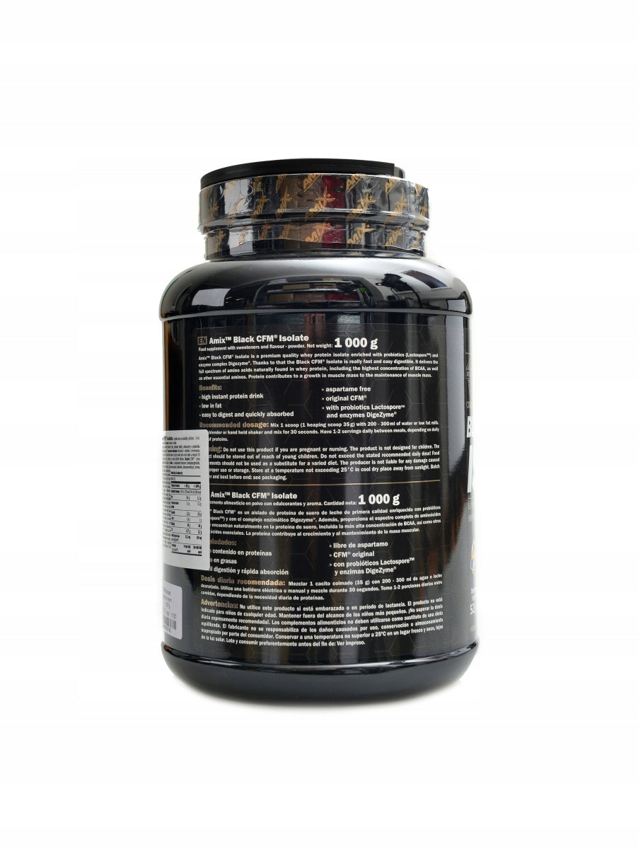 Amix nutrition Black line Black CFM isolate 1000 g iced coffee Packaging status original