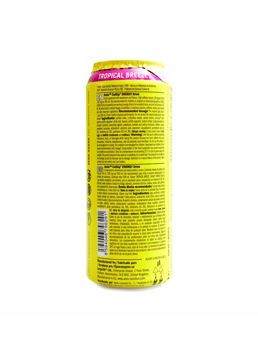 AmixPro Can CellUp preworkout functional drink 500 ml melon rush Manufacturer code 8594046791630