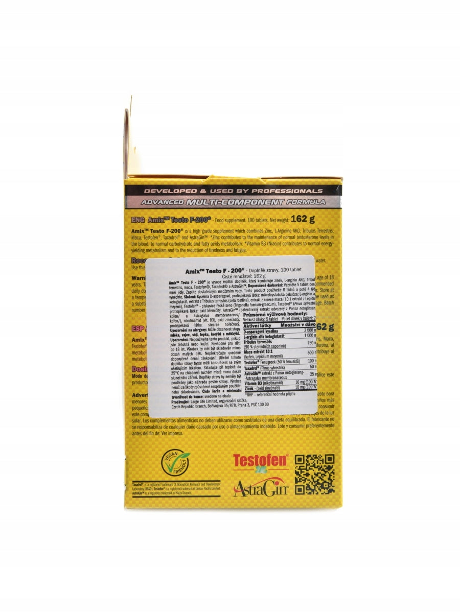 AmixPro Testo F-200 testofuel 100 tablet Expiration date at least six months from the date of purchase