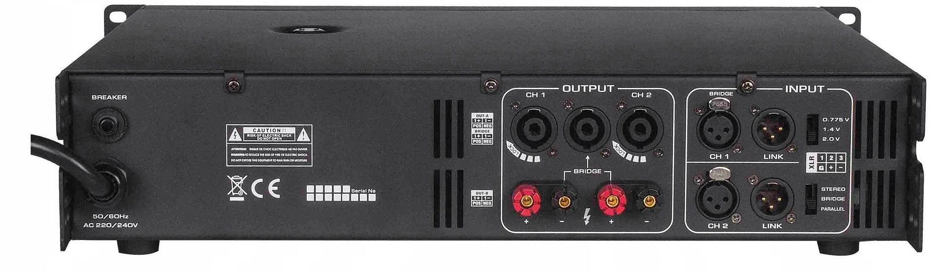 Amplifier / Power amplifier TONSIL TS-5 PA class D 6,3 mm XLR Stereo 2×500W Manufacturer code TS-5