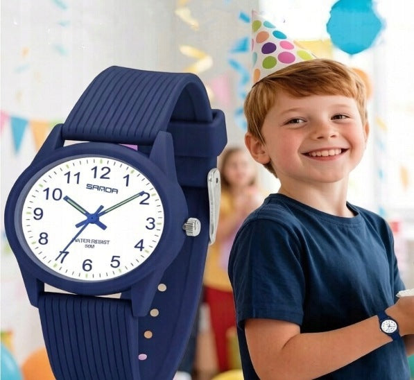 Analog watch for children 4+ years waterproof