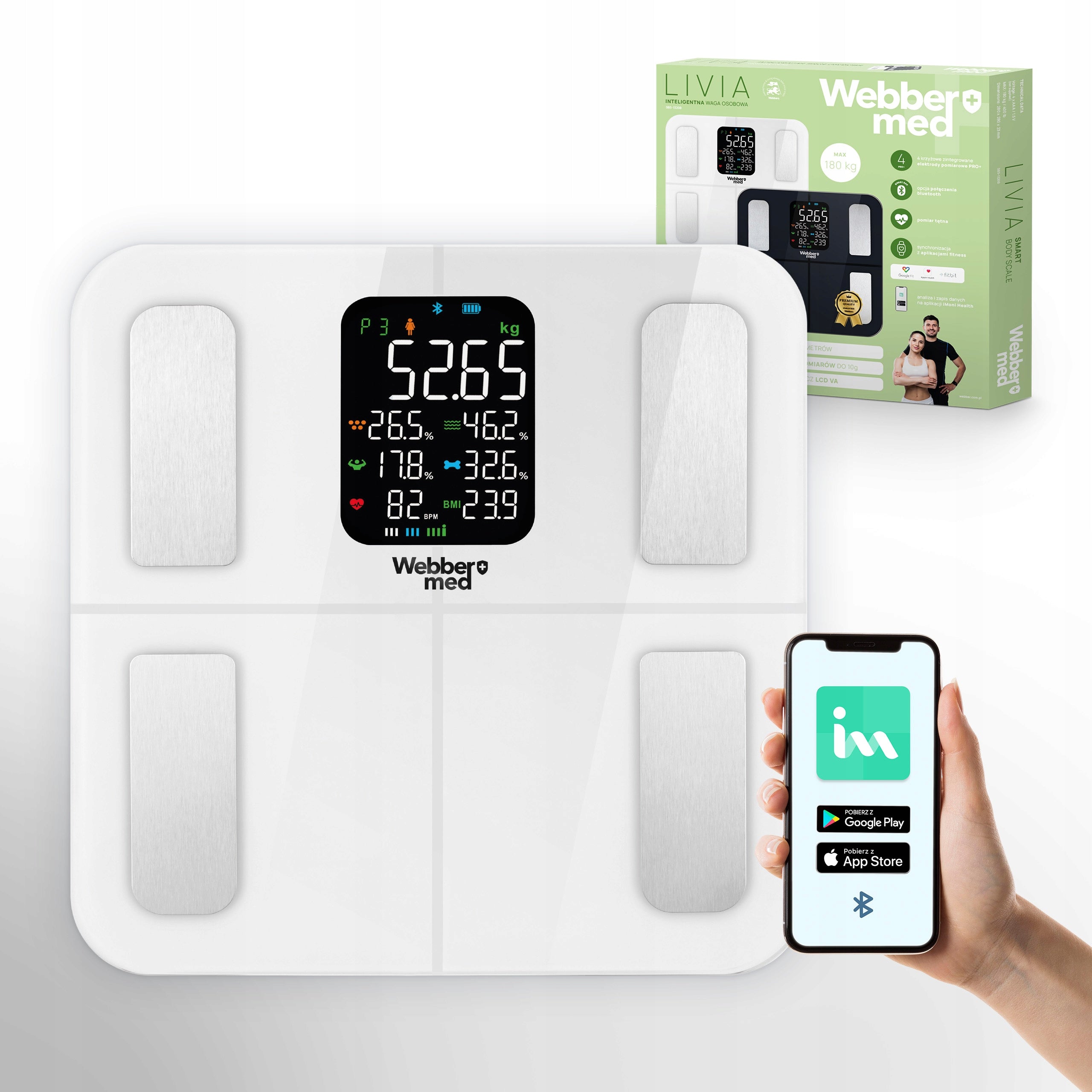 Analytical Bathroom Scale 16 Parameters Apple Health, Google Fit, IF1320B