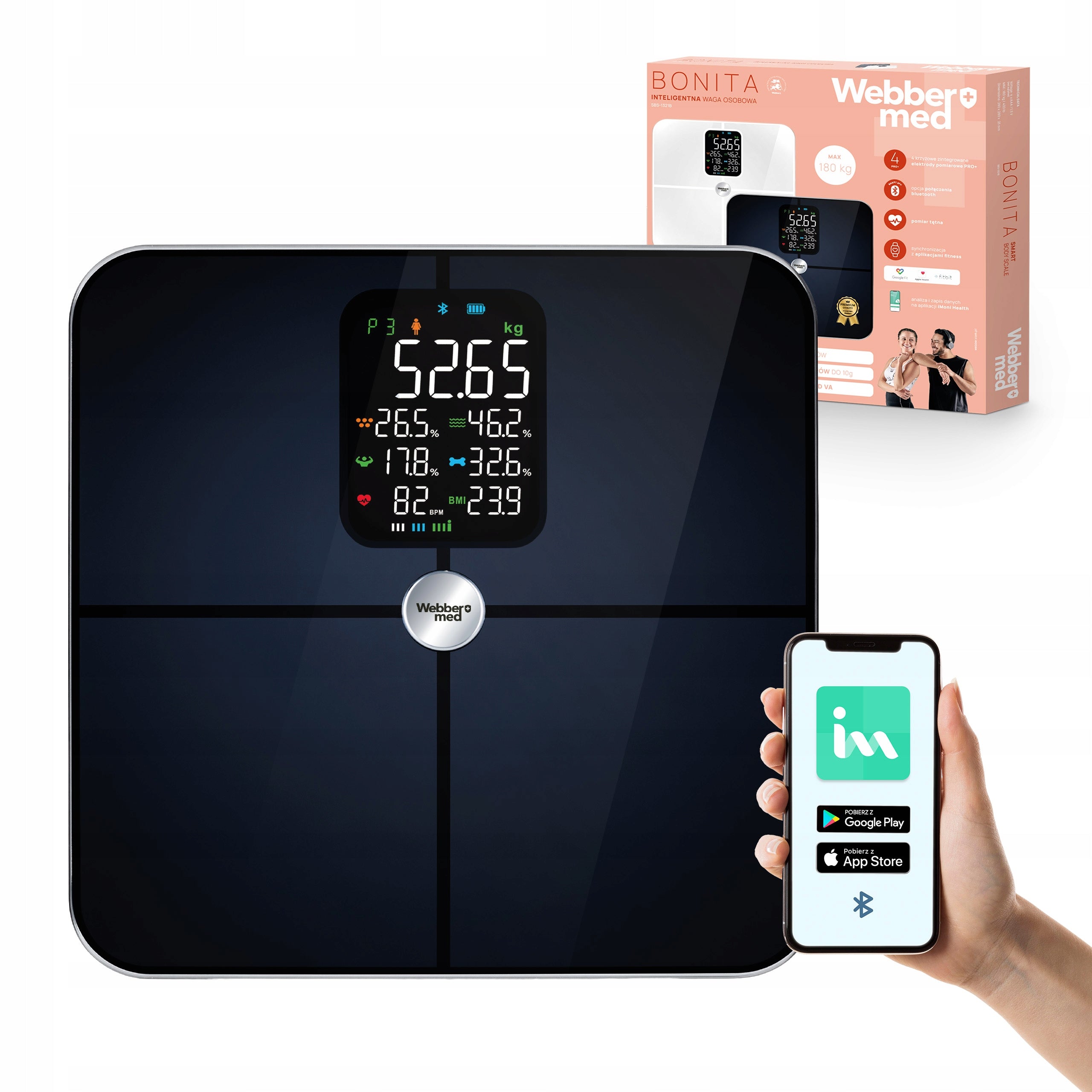 Analytical Bathroom Scale 16 Parameters Apple Health, Google Fit, IF1321C