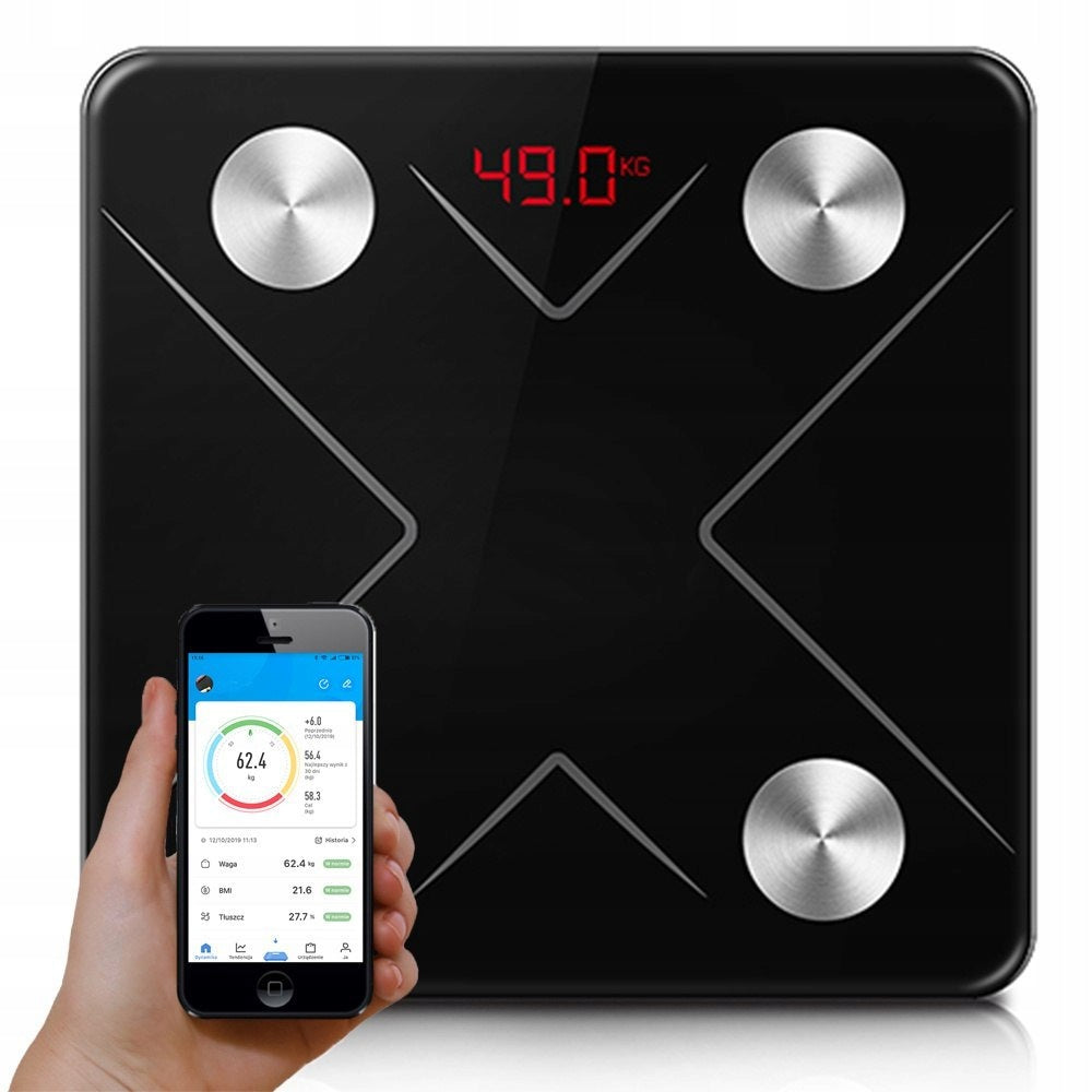 Analytical Bathroom Scale Bluetooth Glass LCD