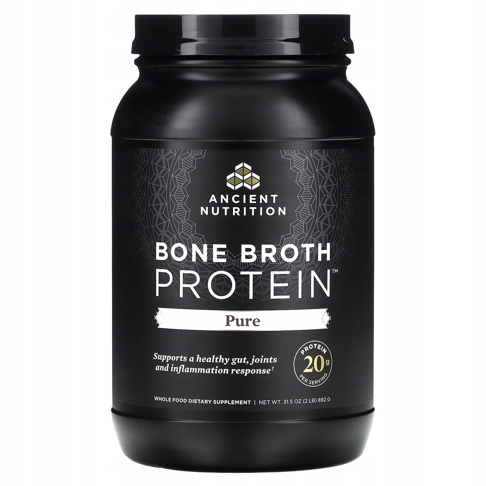 Ancient Nutrition, Bone Broth, Pure Protein, 2 Pounds (892 g)