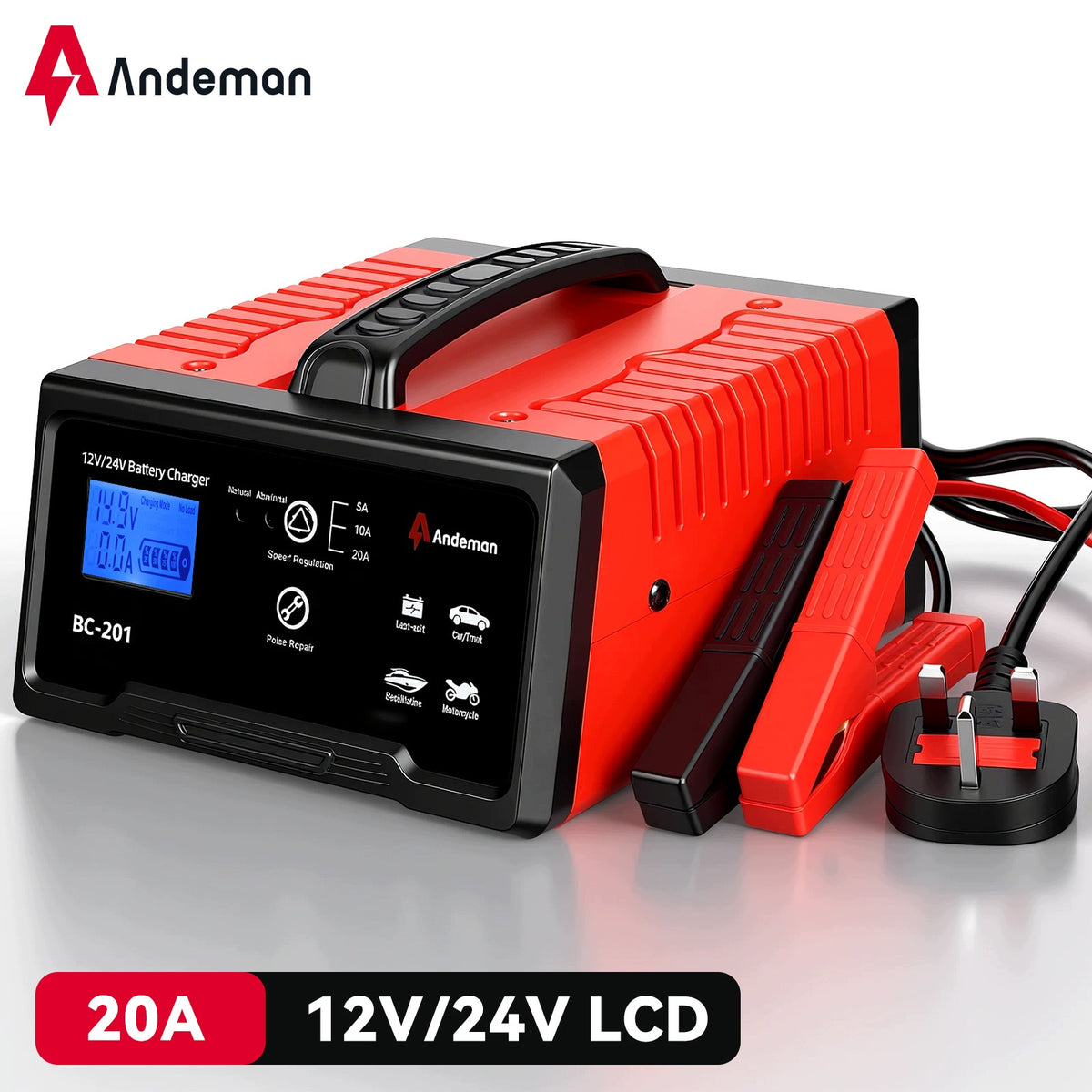 Andeman Battery Charger 20A 12V/24V Car Smart