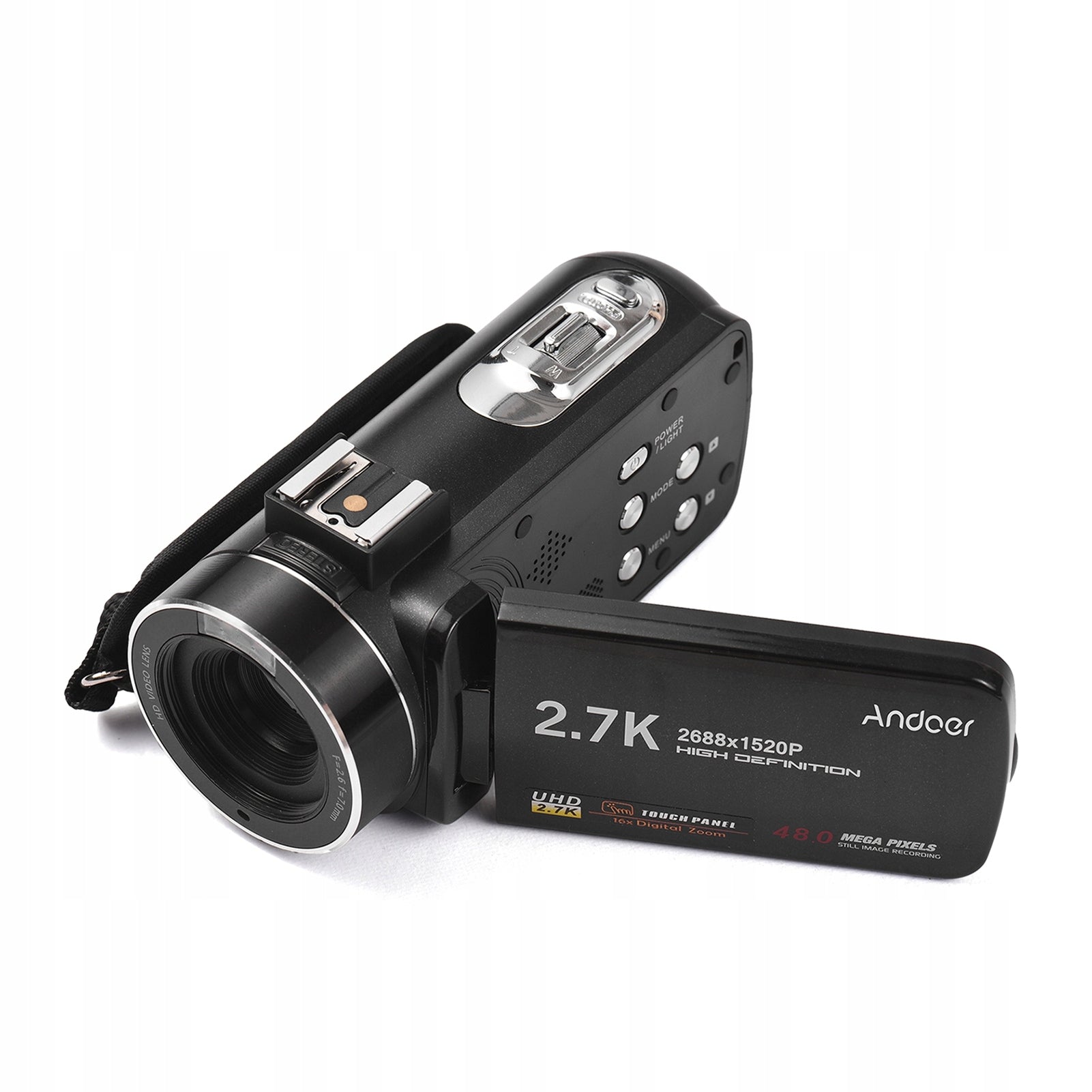 Andoer 2.7k Digital Video Camera DV Recorder 48MP 16x DC